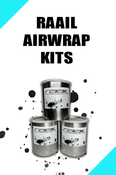 Raail AirWrap kit, Peelable auto paint. Dipyourcar plasti dip liquid wrap, Halo EFX, DYC AutoFlex, Dipyourcar dip pearls, p1 coatings. Liquid Wrap peelable auto paint