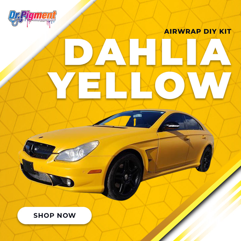 Dahlia Yellow - Pearl mica pigments. - Great for Raail, Plasti Dip, Auto Paint, Resin and Slime. Vinyl Wrap. Liquid Wrap. Dipyourcar