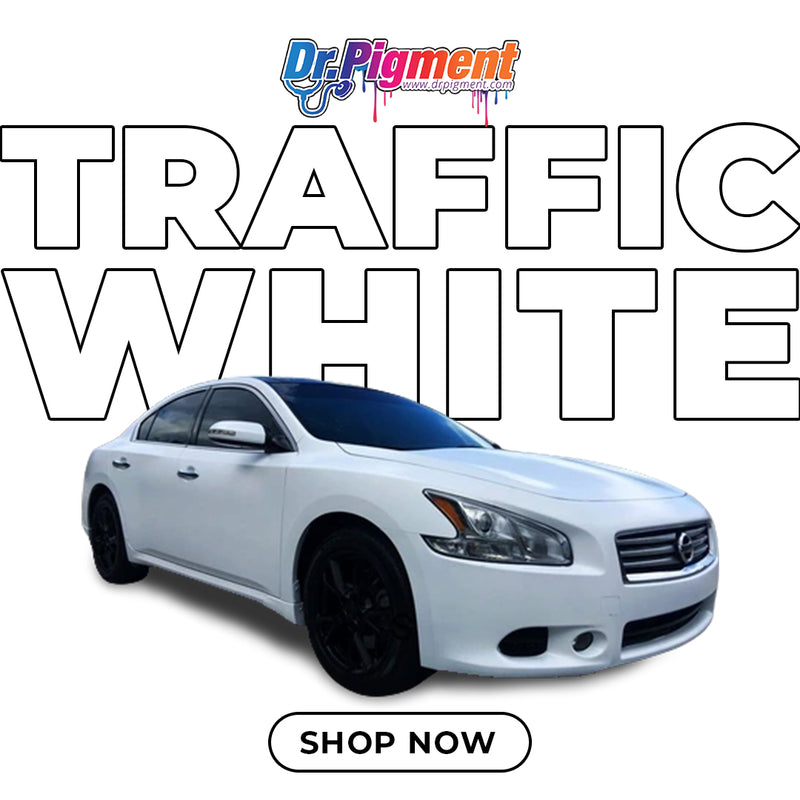 DrPigment Traffic White - Great for Raail, Plasti Dip, Auto Paint, Resin and Slime